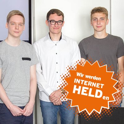 Begrüßung neuer Internethelden 